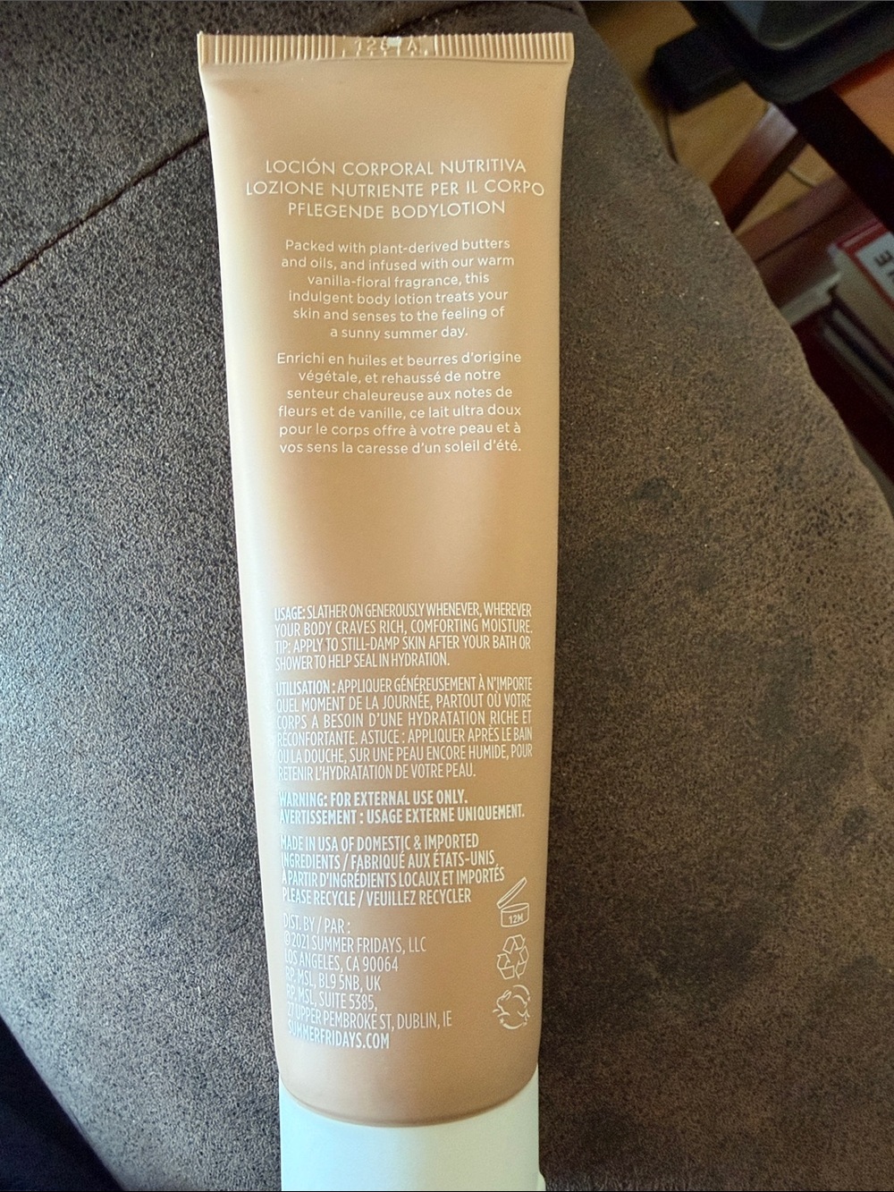 Summer Fridays Summer Silk Nourishing Body Lotion -Replenish - Picture 2 of 5